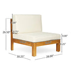 Set da conversazione Brava da 6 pezzi per esterni in legno di acacia di Christopher Knight Home