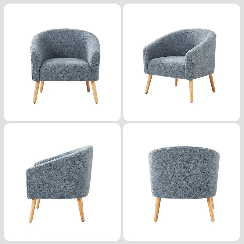 Poltroncine Sheila Modern da 30 W con gambe in legno massello, set da 2, di HULALA HOME
