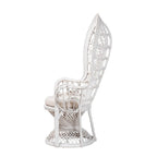 Sedia Kallima Pavone in Rattan Naturale Bianco Bohemien Moderno