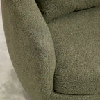 Poltrona Girevole Imbottita a Botte con Contenitore, Sedia Moderna da Salotto per Camera da Letto/Ufficio/Zone Lettura