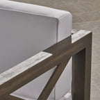 Set da conversazione Brava da 6 pezzi per esterni in legno di acacia di Christopher Knight Home