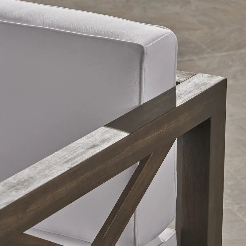 Set da conversazione Brava da 6 pezzi per esterni in legno di acacia di Christopher Knight Home