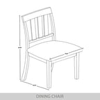 Set da pranzo da 7 pezzi in legno CraftPorch Classic