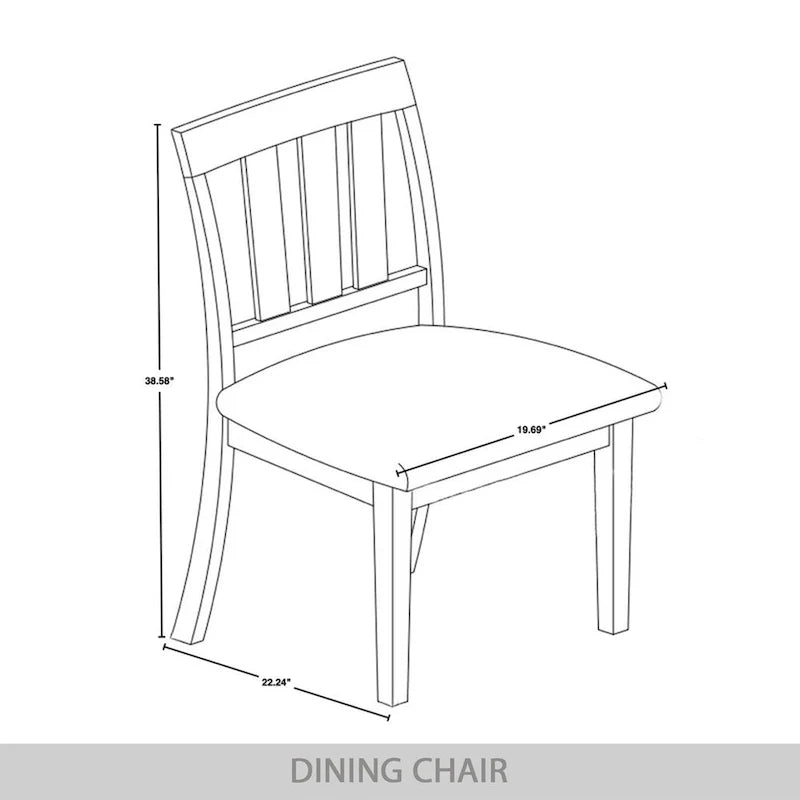 Set da pranzo da 7 pezzi in legno CraftPorch Classic