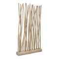 JONATHAN Y Tranquil 39W x 68H Divisorio per ambienti in pannello singolo con rami di teak costieri bohémien realizzati a mano