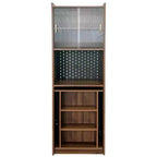 GDFStudio Sinclair Tavolo da studio pieghevole moderno in legno 36 con contenitore