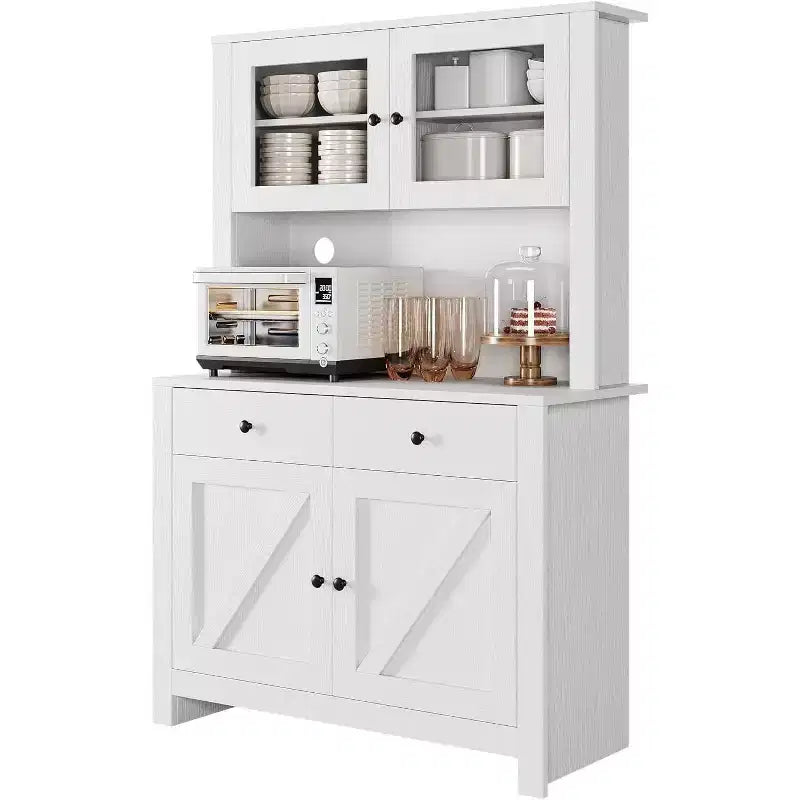 Dispensa da cucina con supporto per microonde, Armadio credenza con buffet e ripiani regolabili, per cucina, sala da pranzo
