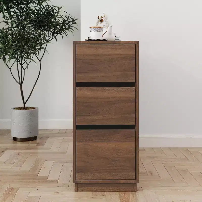 GDFStudio Hikaru Credenza Madia Moderna con Ante Scorrevoli in Vetro e Cassetti
