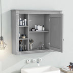 Mobile bagno moderno da 90 cm con lavabo integrato e specchiera, 2 ante e 2 cassetti