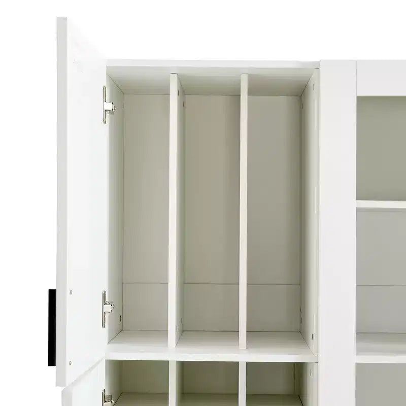 Whisen Dispensa da Cucina Autoportante 71''H, Grande Armadio Contenitore per Sala da Pranzo Credenze con 6 Ante, Ripiani Regolabili