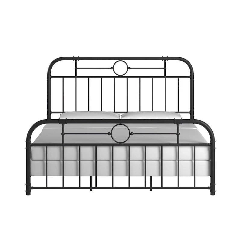 Letto matrimoniale in metallo nero