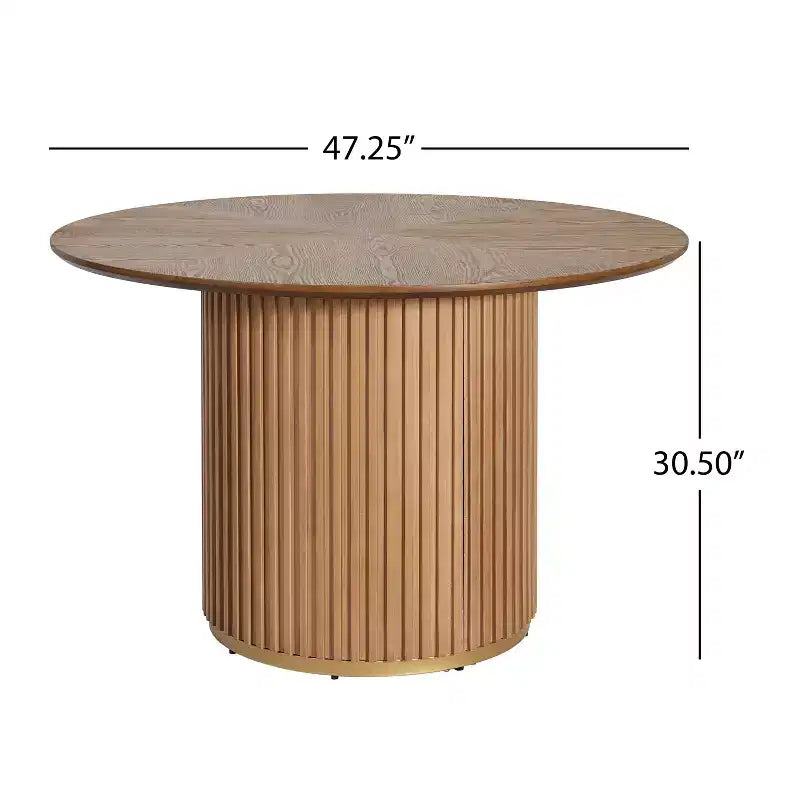 Ensemble de salle à manger rond moderne 5 pièces Christopher Knight Home Shankar avec chaises rembourrées en bois d'hévéa