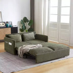 Divano letto convertibile 3-in-1 in velluto a coste da 64,5 pollici con letto estraibile