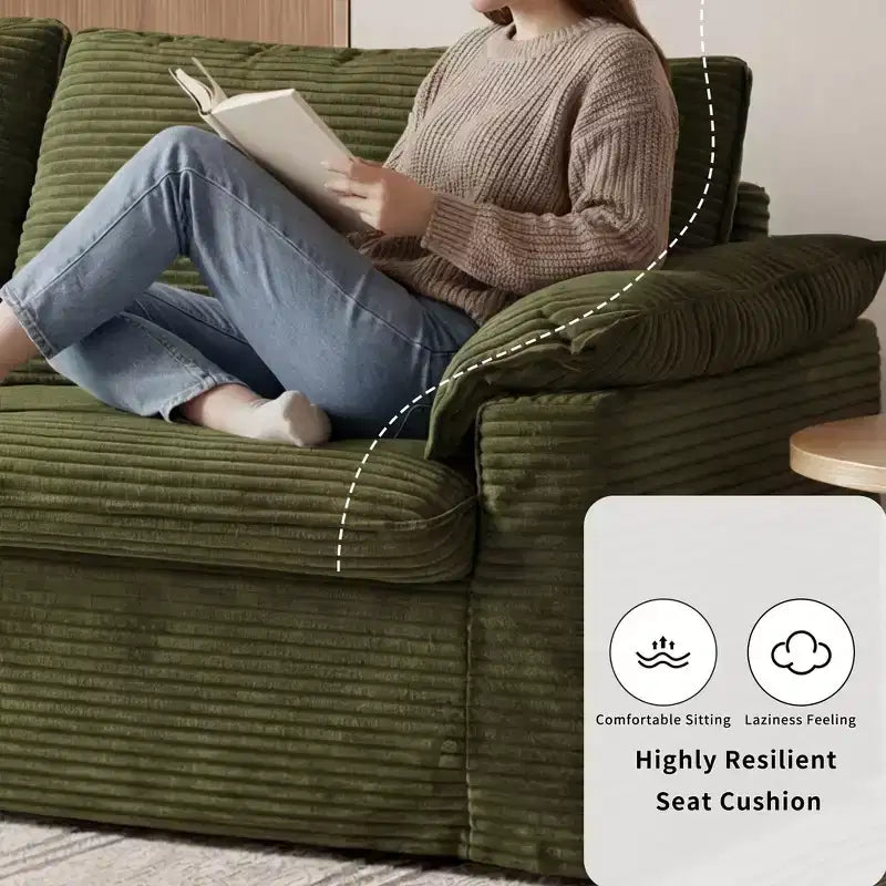 Dyonery 86 Divano a due posti Cloud, Seduta Profonda e Ampi Braccioli con Cuscini, Telaio Robusto, Design Ergonomico Traspirante