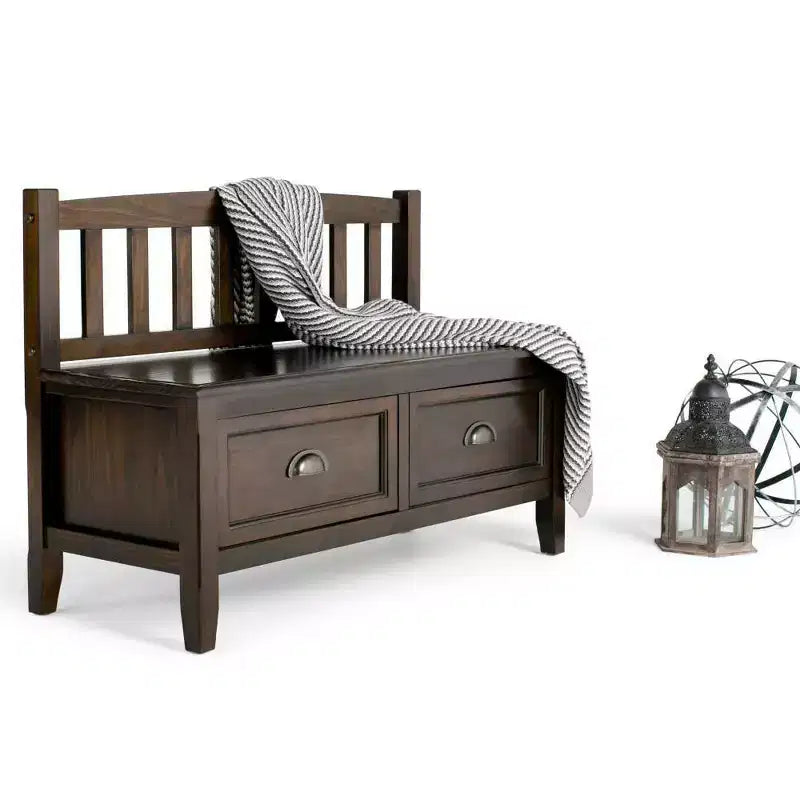 Banc de rangement d'entrée 42 po Portland avec tiroirs - Wyndenhall