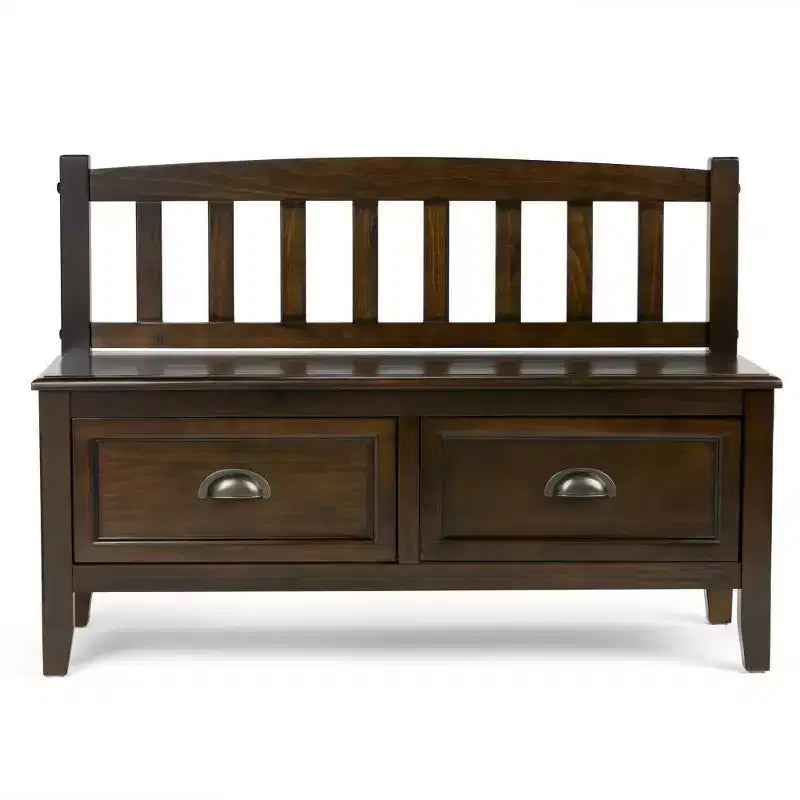 Banc de rangement d'entrée 42 po Portland avec tiroirs - Wyndenhall