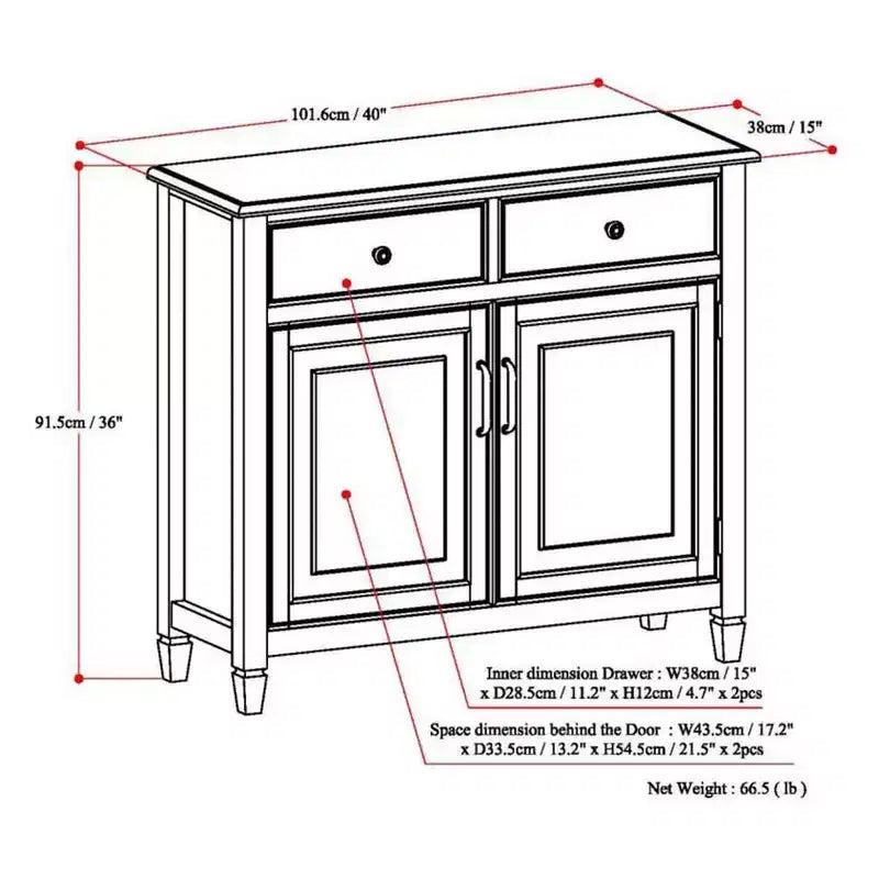 Hampshire Entryway Storage Cabinet - WyndenHall