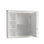 Mobile bagno moderno da 90 cm con lavabo integrato e specchiera, 2 ante e 2 cassetti