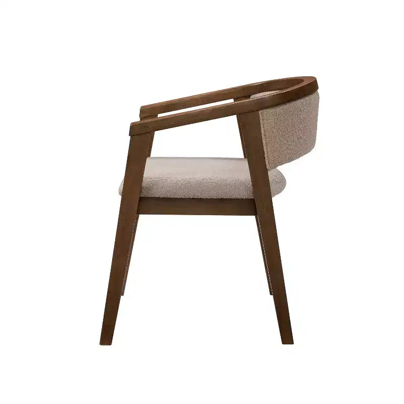 Christopher Knight Home Simon Set da Pranzo 5 Pezzi in Legno di Hevea Moderno di Metà Secolo con Sedie Imbottite in Bouclé