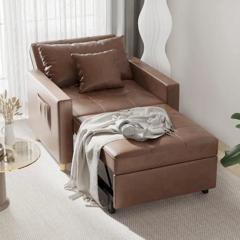 Poltrona Letto Trasformabile Regolabile, 3-in-1, Diversi Colori, Adatta a 1 Persona