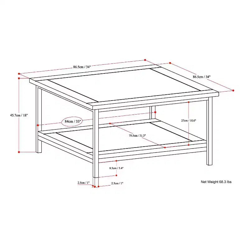 Table Basse Carrée Rhonda - WyndenHall
