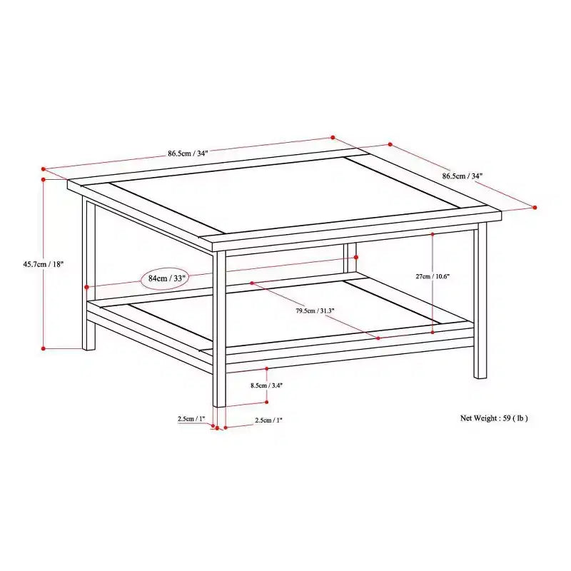 Table Basse Carrée Rhonda - WyndenHall