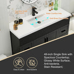 Mobile bagno 30/36/48 Wavy Line con lavabo e rubinetto