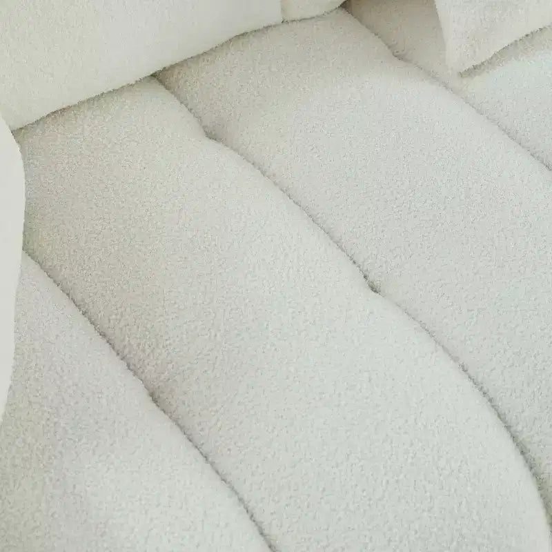 GDFStudio Alanna Divano a 3 Posti Moderno in Tessuto Teddy con Cuscini, 79,5 pollici