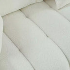 GDFStudio Alanna Divano a 3 Posti Moderno in Tessuto Teddy con Cuscini, 79,5 pollici