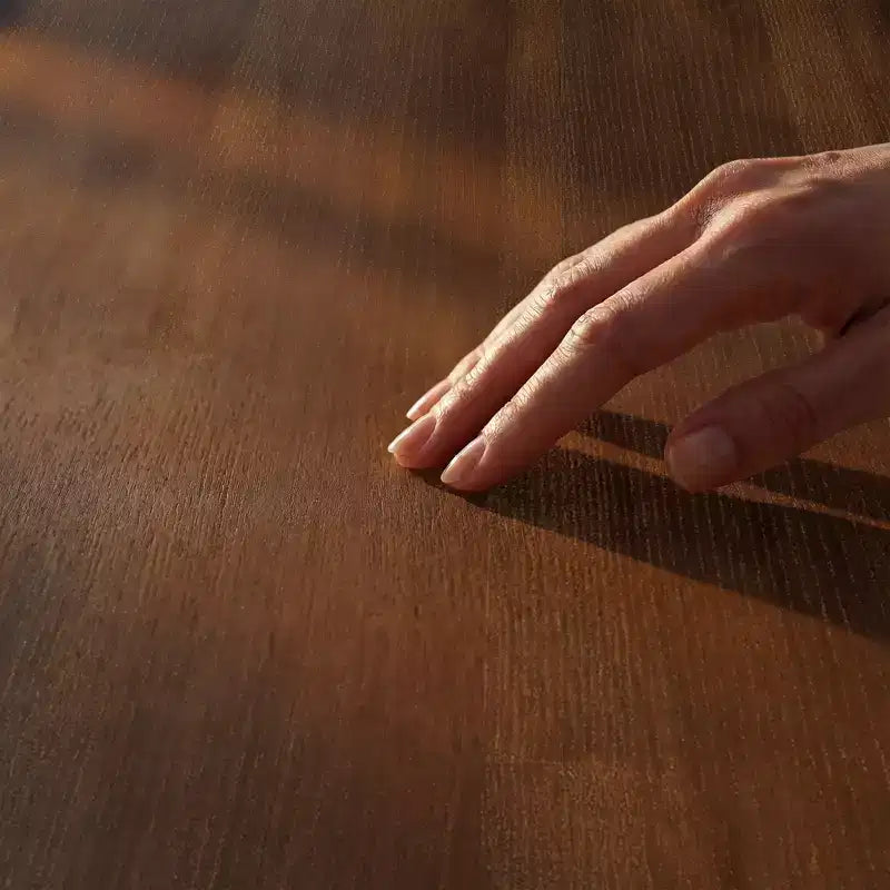 Set da pranzo moderno - Tavolo da 80 + 6 sedie imbottite, struttura in legno massello, capacità del tavolo 180 kg, facile montaggio