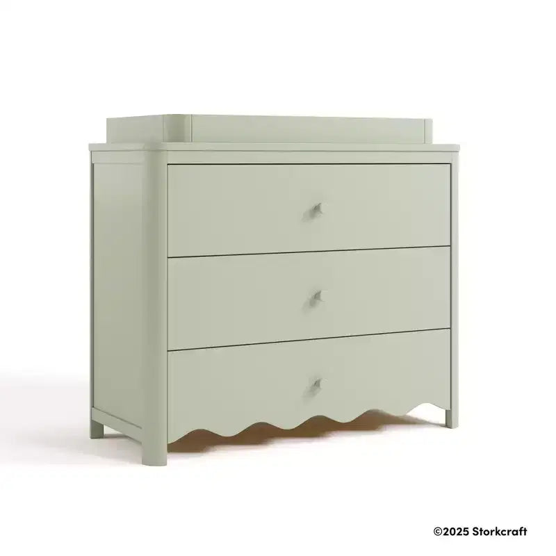 Comodino fasciatoio a 3 cassetti Storkcraft Casablanca con piano rimovibile