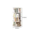 Bibliothèque cylindrique en bois brun à dos ouvert et rotative