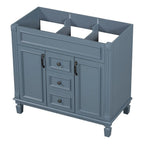 Mobile bagno moderno da 90 cm con lavabo integrato e specchiera, 2 ante e 2 cassetti