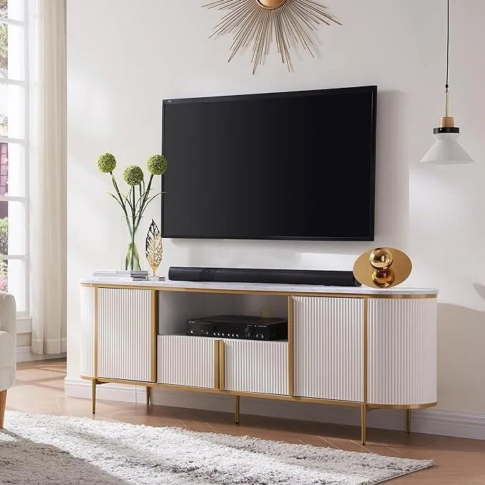 Mobile TV di lusso moderno, Centro intrattenimento, con piano effetto marmo