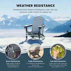 Polytrends Laguna Sedia Adirondack Pieghevole da Esterno per Patio Resistente allo Sbiadimento e alle Intemperie