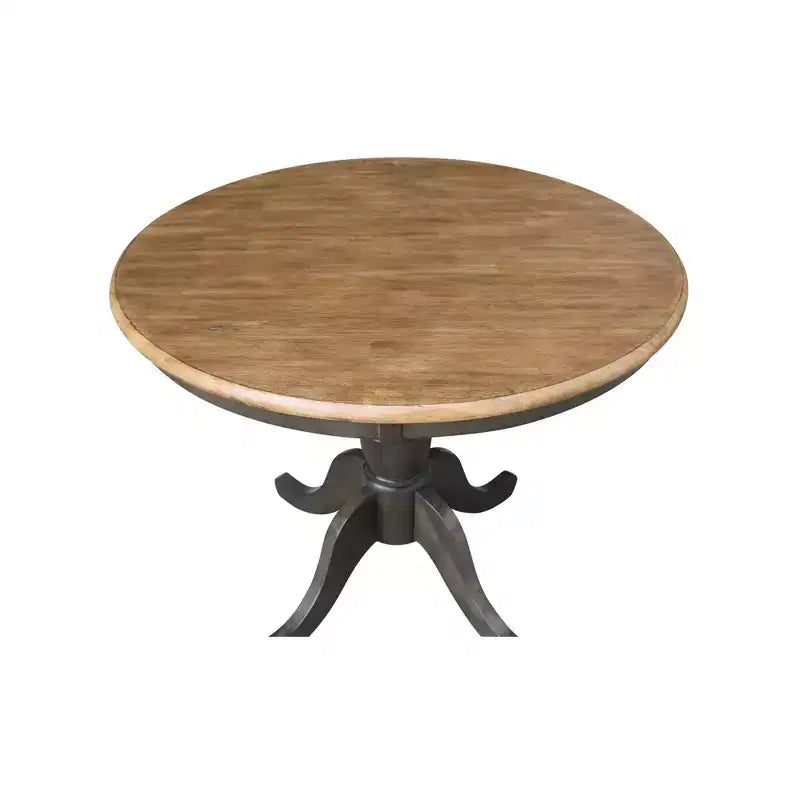 Eric Round Top Pedestal Table Hickory Brown - International Concepts
