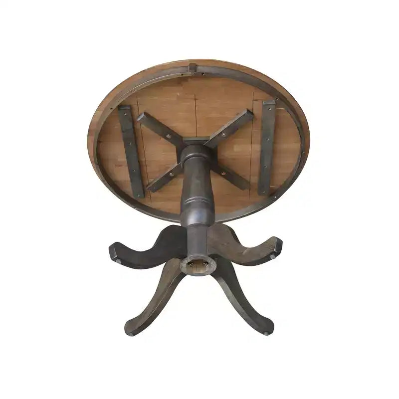 Eric Round Top Pedestal Table Hickory Brown - International Concepts