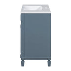 Mobile bagno moderno da 90 cm con lavabo integrato e specchiera, 2 ante e 2 cassetti