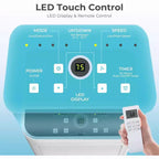 Condizionatore portatile da 8.000 BTU, unità 3 in 1 con 4 modalità, timer, display LED, telecomando e kit di installazione, per camera da letto/soggiorno/ufficio, bianco.