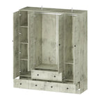 Armadio guardaroba cabina armadio 59W grande armadio indipendente bianco
