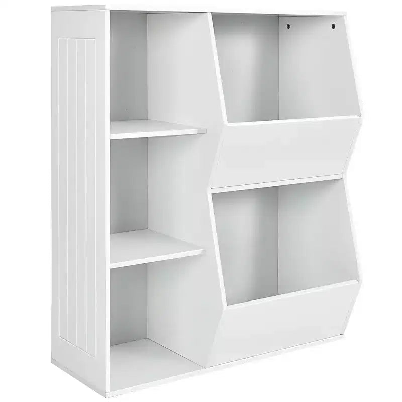 Costway Kids Toy Storage Cubby Bin Floor Cabinet Shelf Organizer w/2 Baskets
