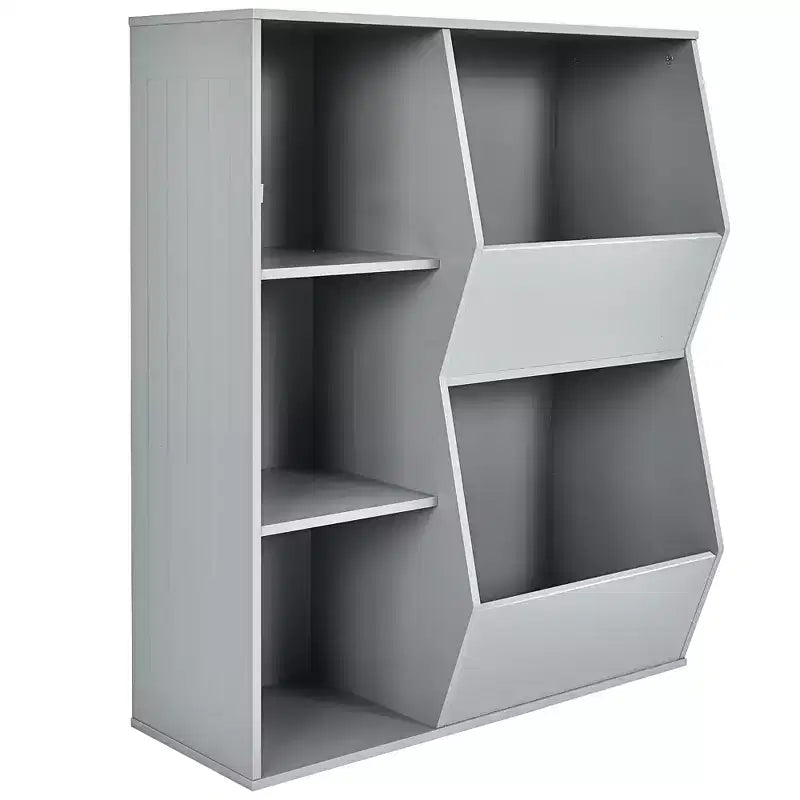 Costway Kids Toy Storage Cubby Bin Floor Cabinet Shelf Organizer w/2 Baskets