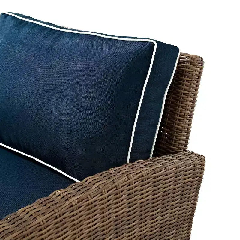 Set da conversazione da esterno a 4 pezzi in vimini Bradenton - Crosley