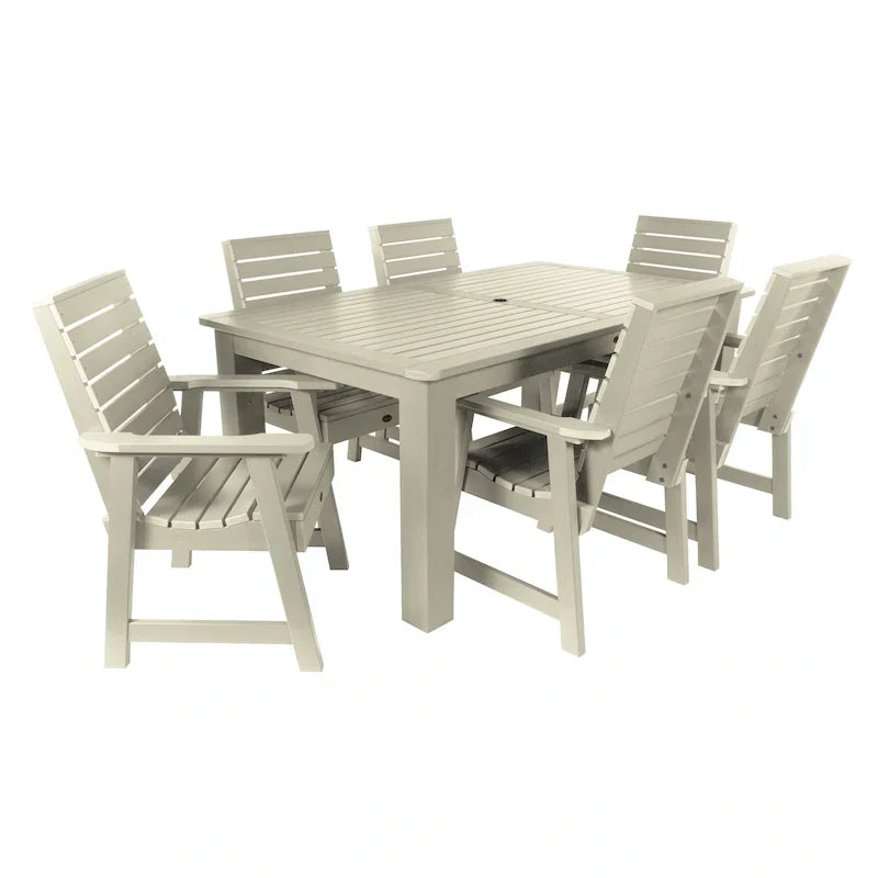 HIGHWOOD PROFESSIONAL Set da pranzo da esterno 7 pezzi 42x72