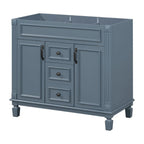 Mobile bagno moderno da 90 cm con lavabo integrato e specchiera, 2 ante e 2 cassetti