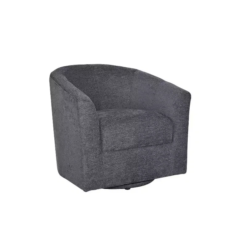 Set of 2 Liria Wooden Upholstered Barrel Chair for Livingroom with Metal Swivel Base| ART OF LIVING DESIGNS