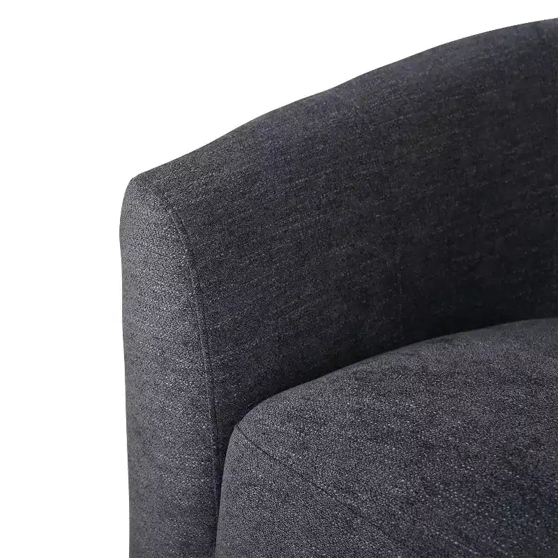 Set of 2 Liria Wooden Upholstered Barrel Chair for Livingroom with Metal Swivel Base| ART OF LIVING DESIGNS