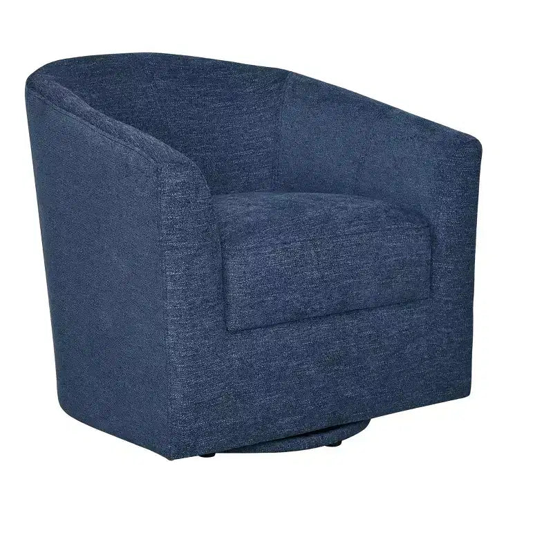 Set of 2 Liria Wooden Upholstered Barrel Chair for Livingroom with Metal Swivel Base| ART OF LIVING DESIGNS
