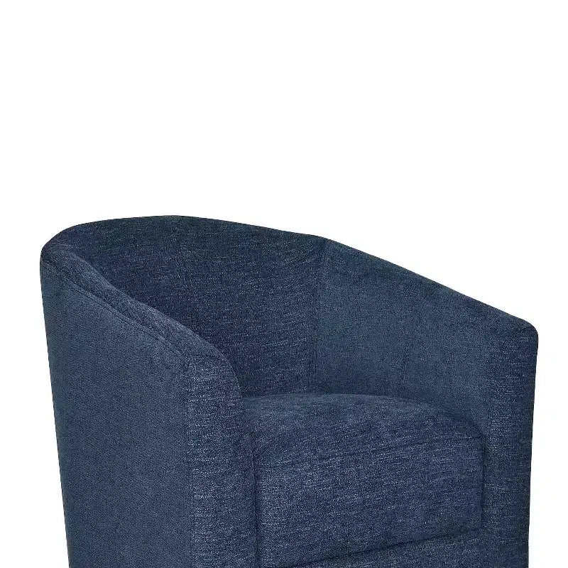Set of 2 Liria Wooden Upholstered Barrel Chair for Livingroom with Metal Swivel Base| ART OF LIVING DESIGNS