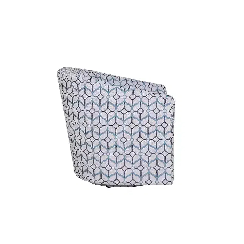Set of 2 Liria Wooden Upholstered Barrel Chair for Livingroom with Metal Swivel Base| ART OF LIVING DESIGNS